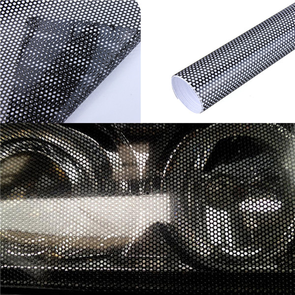 106x50cm-Tinting-Perforated-Mesh-Film-Fly-Eye-Tint-For-Headlight-Light-967671