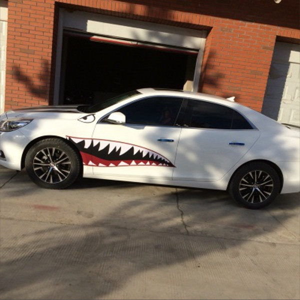 150cmx50cm-Shark-Month-Teeth-Vinyl-Sticker-Car-Body-Exterior-Scratch-Cover-Decal-Waterproof-1103411