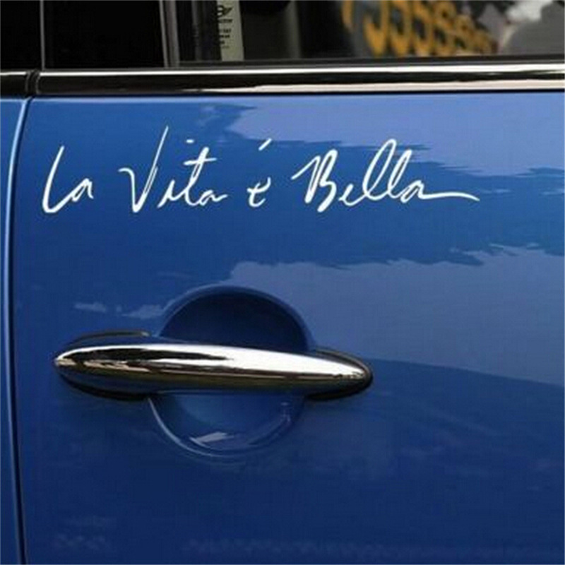 Car-Sticker-La-Vita-e-Bella-Decals-Vehicle-Truck-Bumper-Window-Wall-Mirror-Decoration-1150746