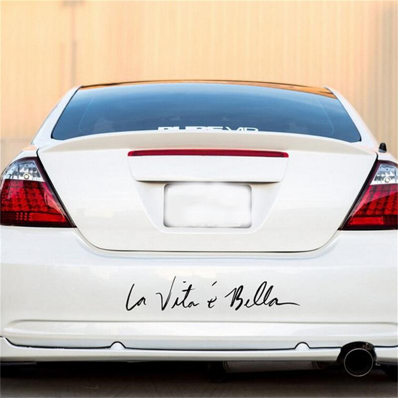 Car-Sticker-La-Vita-e-Bella-Decals-Vehicle-Truck-Bumper-Window-Wall-Mirror-Decoration-1150746