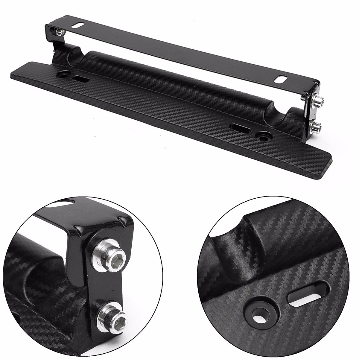 Universal-Racing-Carbon-Fiber-Adjustable-Number-Car-License-Plate-Frame-Holder-1459990