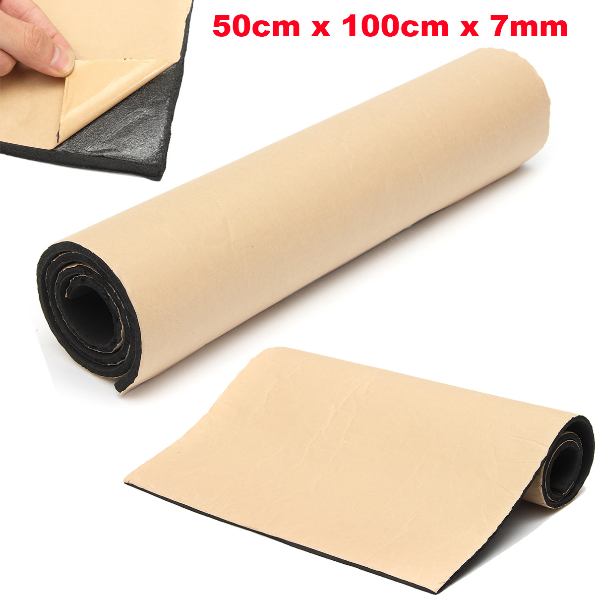 7mm-Car-Sound-Proofing-Deadening-Insulation-Closed-Cell-Foam-50X100CM-1132118