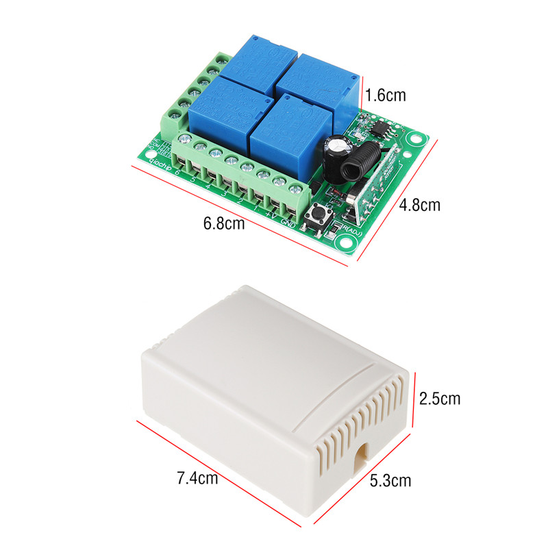 2pcs-12V-4-Way-Button-Wireless-Remote-Control-Switch-Relay-Receiver-Garage-Shutter-Door-Access-LED-L-1424384