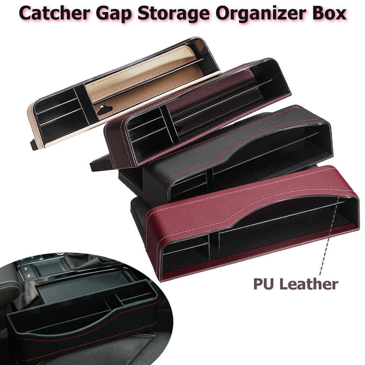 27X16cm-PU-Leather-Car-Seat-Gap-Storage-Box-Seat-Slit-Pocket-Phone-Holder-1284802