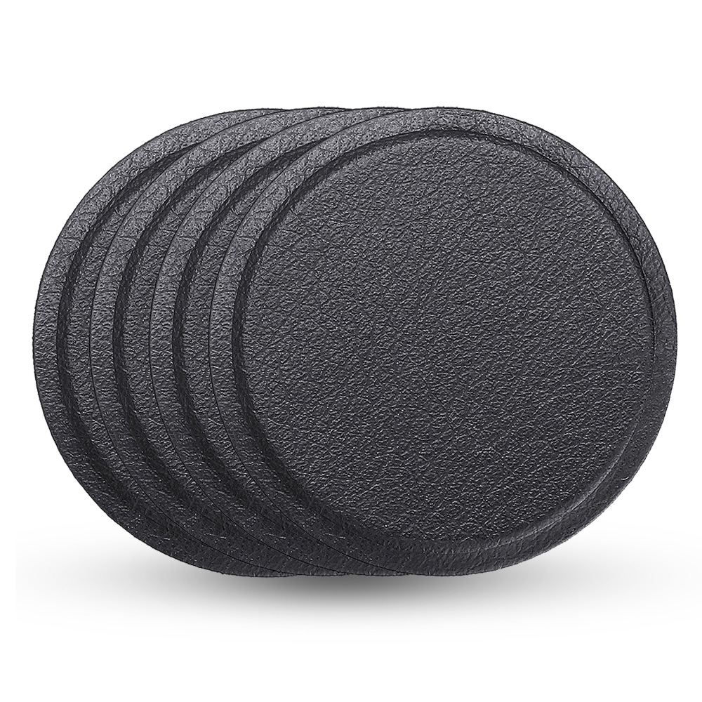 Round-Metal-Plate-PU-Leather-Surface-Iron-Sheet-Black-4PCS-for-Magnetic-Car-Phone-Holder-1424568