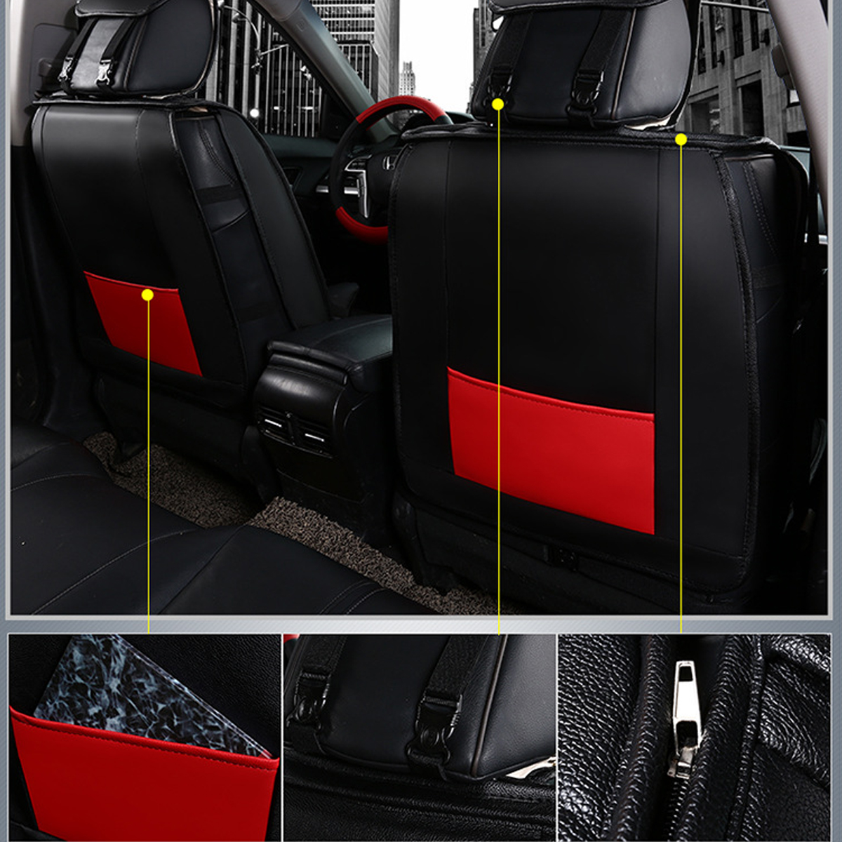 11pcs-Leather-Deluxe-Car-Full-Surround-Seat-Covers-Cushion-Protector-Universal-for-Five-Seats-Car-1327841