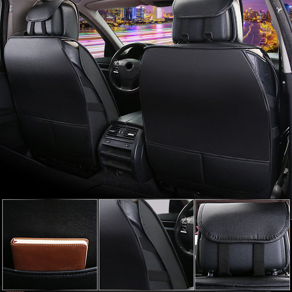 13PCS-PU-Leather-Car-Seat-Cover-Full-Set-Front-Rear-with-Pillow-Waist-Cushion-Universal-for-5-Seats-1327842