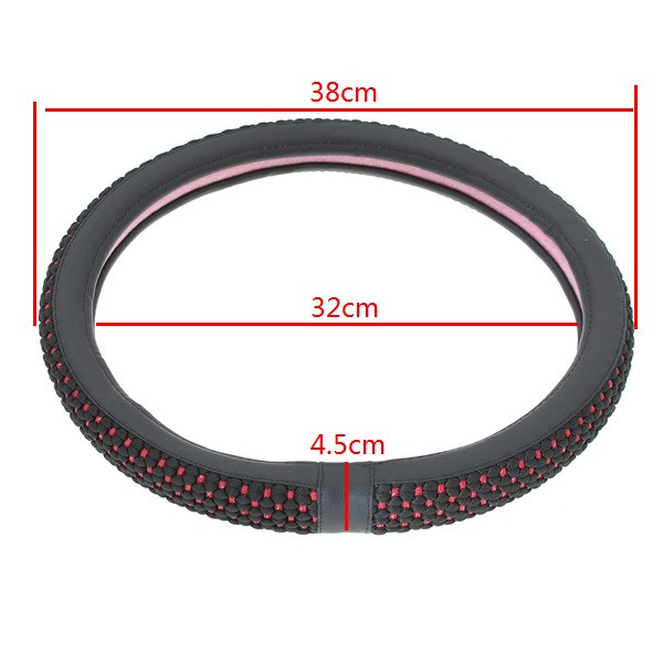 15-Inch-PU-Leather-BlackGreyCoffe-Car-Steel-Ring-Wheel-Cover-Anti-slip-Protecttion-Wrap-1078189