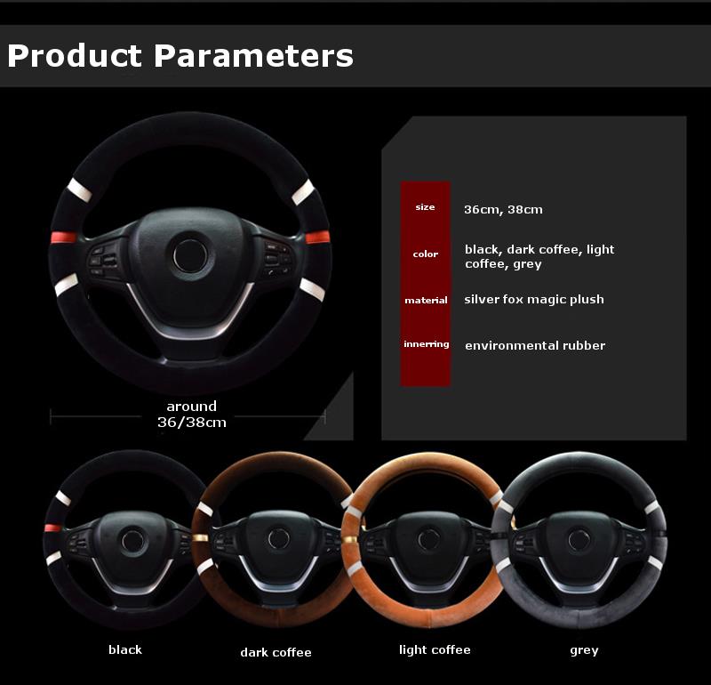 3638cm-Car-Steering-Wheel-Covers-Winter-Warm-Plush-Protector-Four-Colors-Universal-1249756