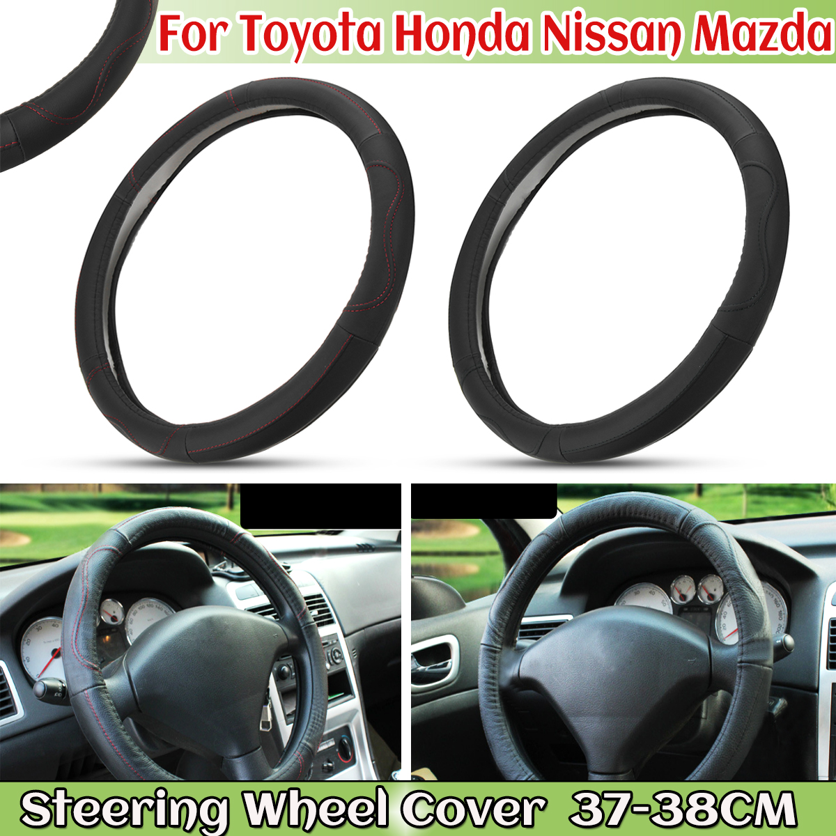 37-38cm-PU-Leather-Car-Steering-Wheel-Covers-Anti-Slip-for-ToyotaHondaNissanMazda-1359086