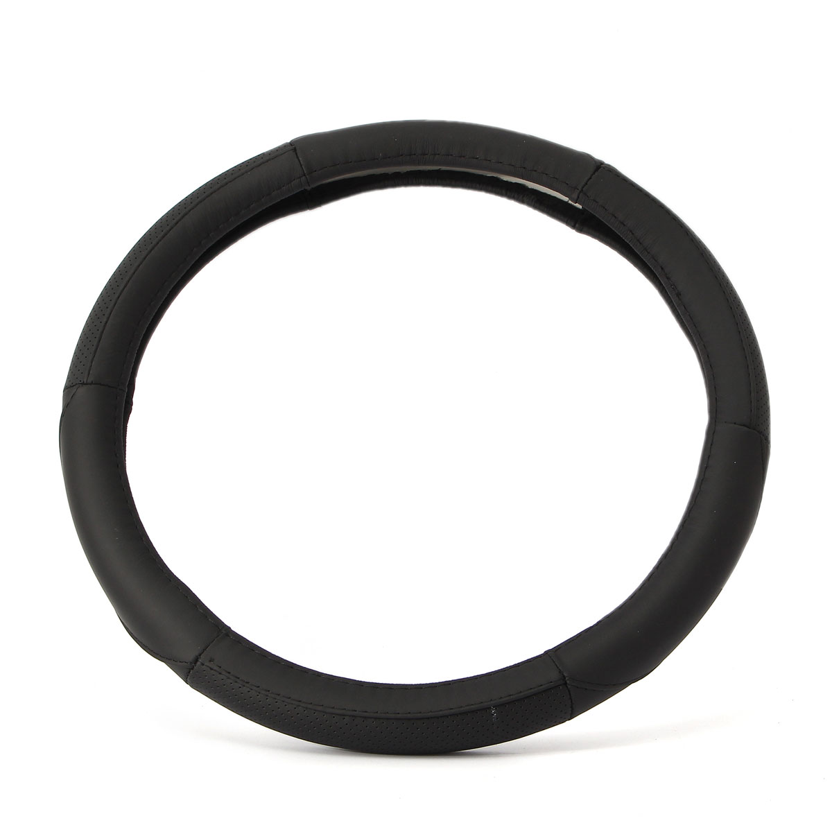 38cm-Black-Leather-General-Steel-Ring-Wheel-Cover-Medium-For-Volkswagen-Honda-1054977