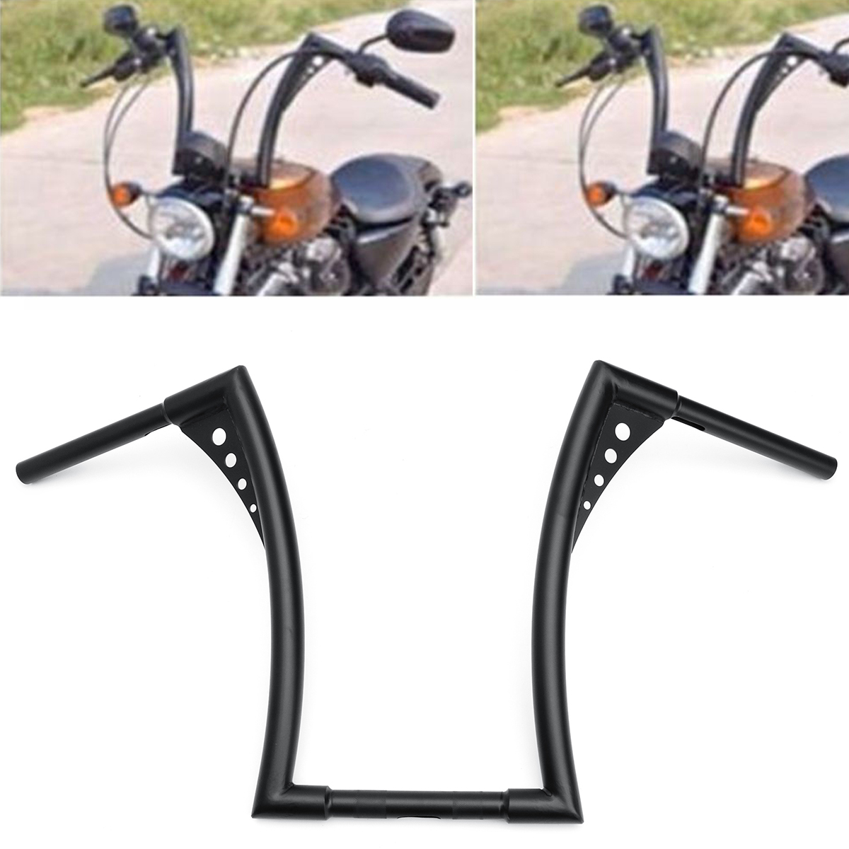 16-inch-Rise-Ape-Hangers-Bike-Handlebar-Black-For-Harley-Softail-FLST-FXST-Sportster-XL-1295634