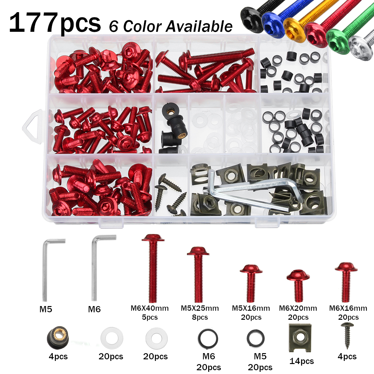 177pcs-Motorcycle-Fairing-Bolt-Kit-Nuts-Screws-Clips-For-HondaYamahaKawasakiSuzuki-1358665