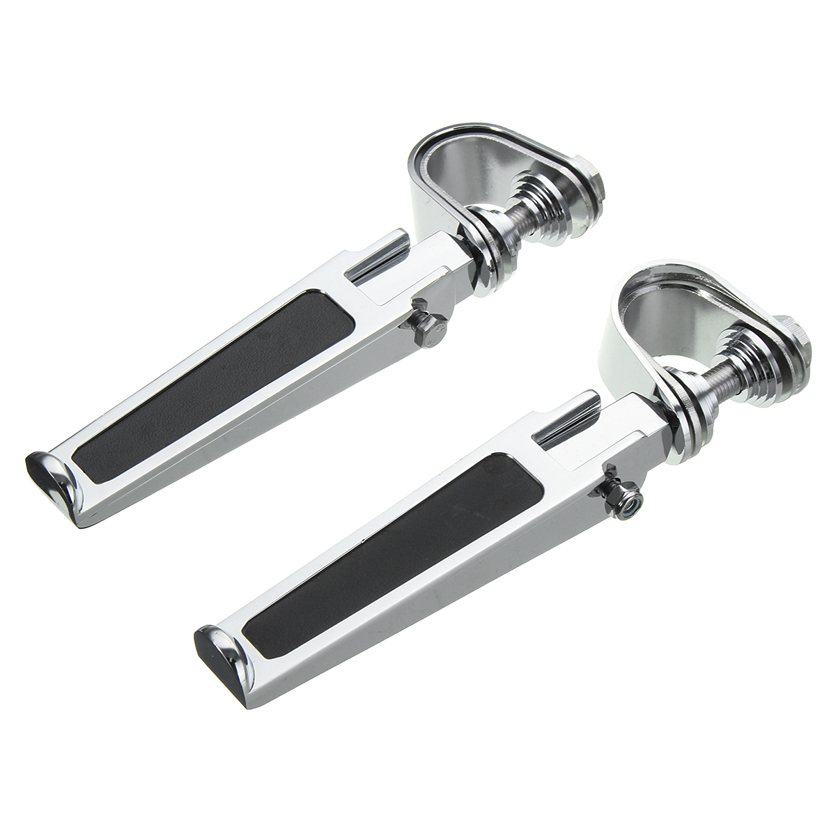 1inch-1-14inch-Universal-Highway-Motorcycle-Chrome-Clamp-On-Foot-Pegs-For-HaleyHonda-1208778