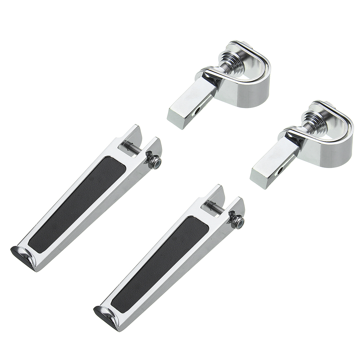 1inch-1-14inch-Universal-Highway-Motorcycle-Chrome-Clamp-On-Foot-Pegs-For-HaleyHonda-1208778