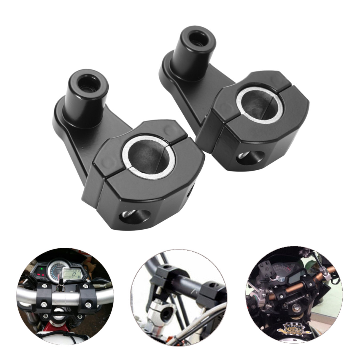 22MM-Handlebar-Clamps-Riser-Motorcycle-Handle-Fat-Bar-Mount-Universal-1260314