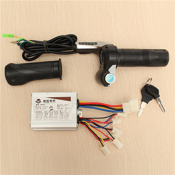 24V-500W-Motorcycle-Brush-Speed-Controller-amp-Scooter-Throttle-Twist-Grips-1071588