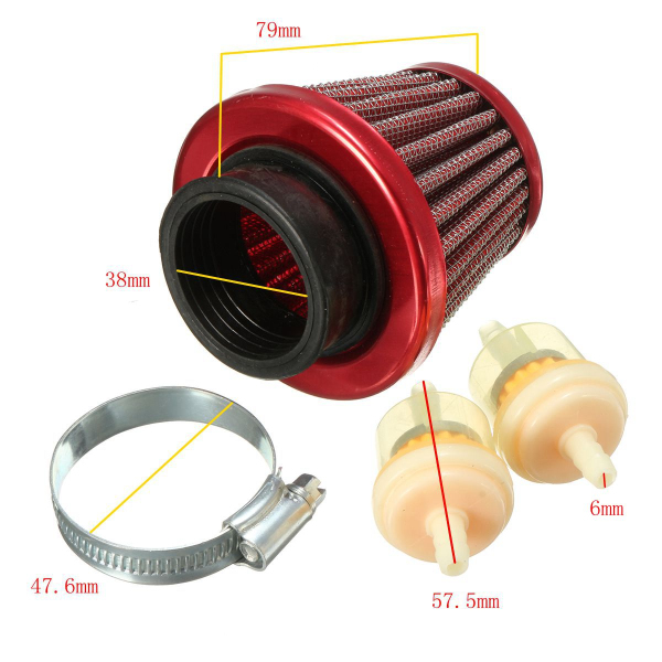 38mm-Air-amp-Fuel-Filter-50-90-110-125-cc-Pit-Dirt-Bike-ATV-GY6-Moped-Scooter-Motorcycle-1145798