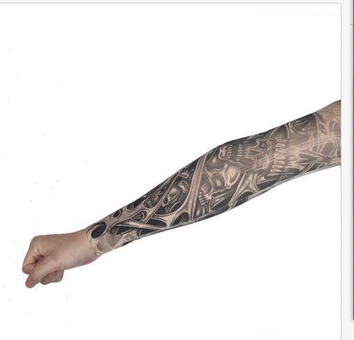 1pc-Skull-Tattoo-Sleeves-Nylon-Spandex-Stretchy-Temporary-Arm-Stockings-1062708