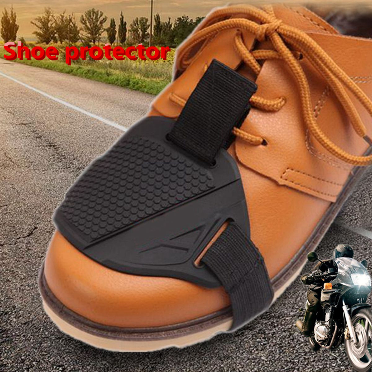 Black-Motorcycle-Shifter-Sock-Cover-Boot-Shoe-Protecter-Shift-Guard-1404100