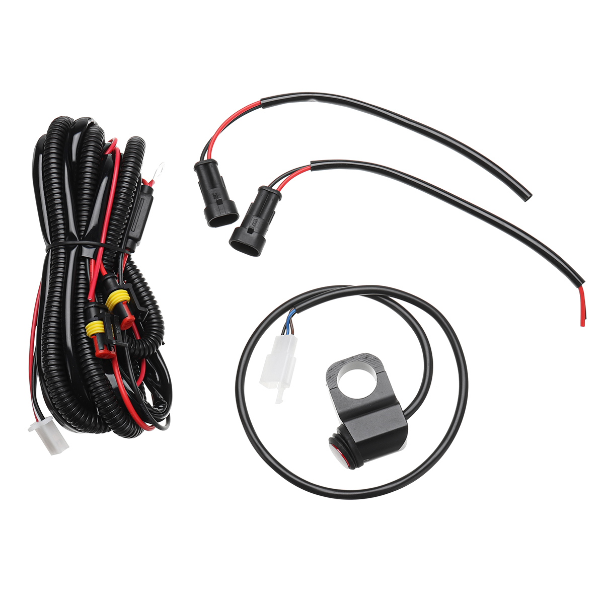 10A-Relsy-Switch-Fog-Light--Spot-Wiring-Loom-Harness-Kit--For-Motorcycle-Car-1350426