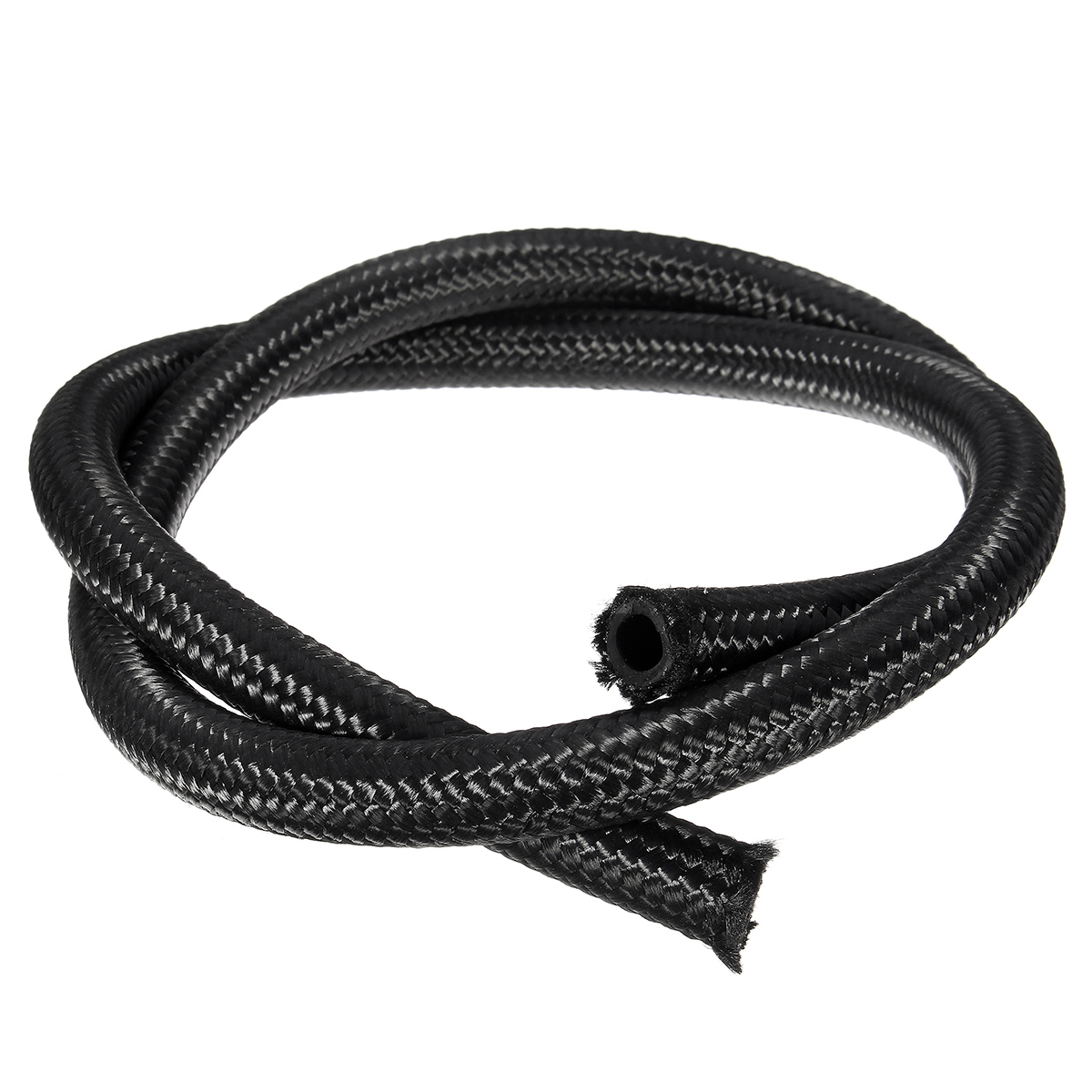 1-Meter-AN-6-8mm-516quot-Nylon-Braided-Fuel-Hose-Line-Black-1431096