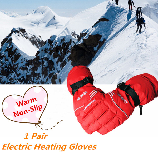 37V-2000MA-45deg-Electric-Heated-Warmer-Gloves-Motorcycle-Motor-Bike-Outdoor-Skiing-Climbing-Red-M-X-1112883