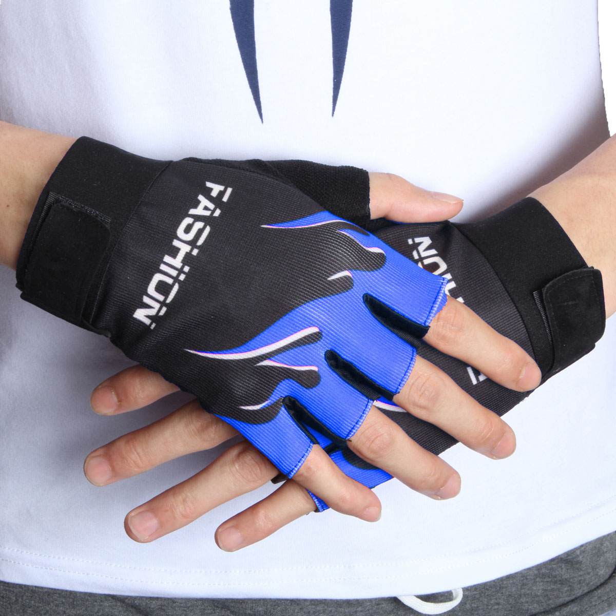 Motorcycle-Cycling-Half-Finger-Gloves-Sport-Mountain-Bike-Antiskid-4-Colors-1057624
