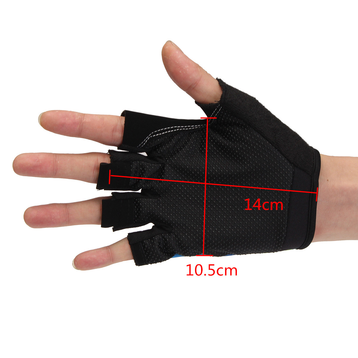 Nylon-Breathable-Motorcycle-Bicycle-Cycling-Sports-Half-Finger-Fingerless-Gloves-Mitts-1144573