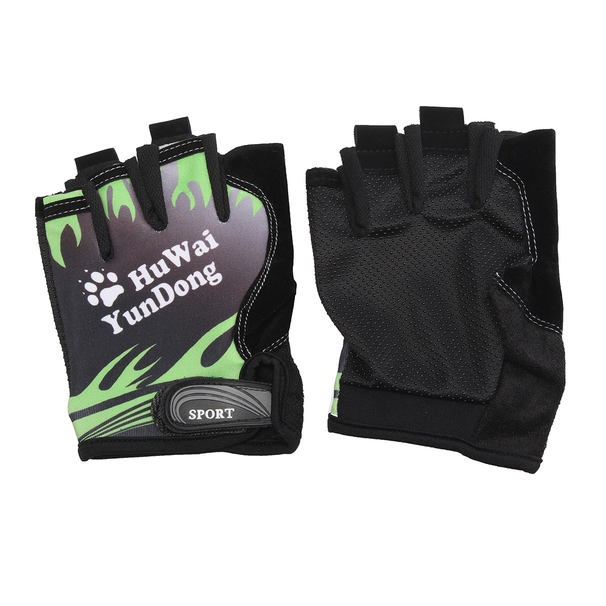 Nylon-Breathable-Motorcycle-Bicycle-Cycling-Sports-Half-Finger-Fingerless-Gloves-Mitts-1144573