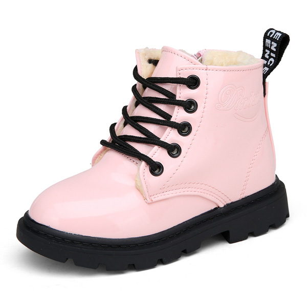 Children-Unisex-Winter-Plush-Warm-Waterproof-PU-Leather-Casual-Boots-1113077