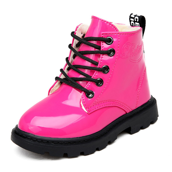 Children-Unisex-Winter-Plush-Warm-Waterproof-PU-Leather-Casual-Boots-1113077