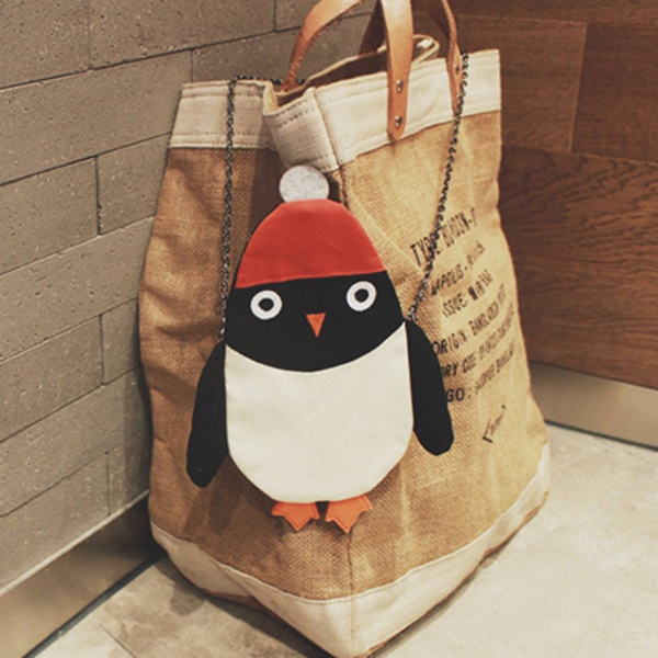 Kindergarten-Children-Cartoon-Penguin-Backpack-Canvas-Crossbody-Bag-Two-Size-1092066