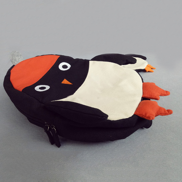 Kindergarten-Children-Cartoon-Penguin-Backpack-Canvas-Crossbody-Bag-Two-Size-1092066