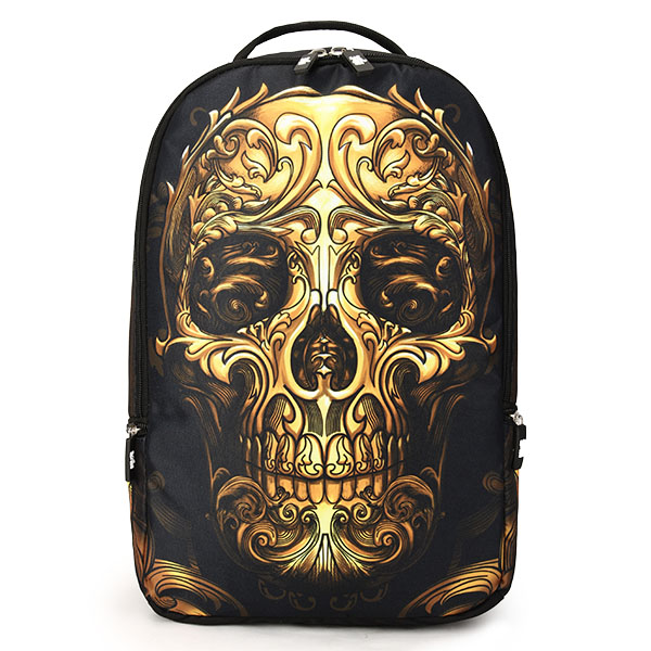 Men-Women-Outdoor-Travel-Skull-Pattern-Polyester-Multifunctional-Shoulders-Bag-Backpack-1036429