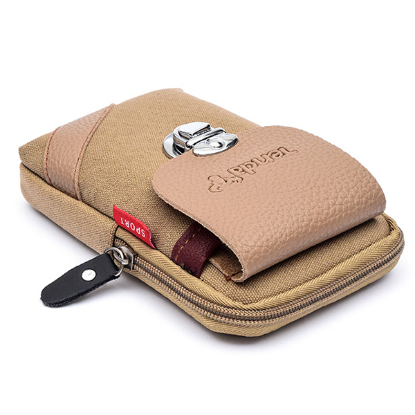 Men-CanvasampLeather-Belt-Phone-Bag-Waist-Bag-Outdoor-Crossbody-Bag-for-55-in-Phones-1200769
