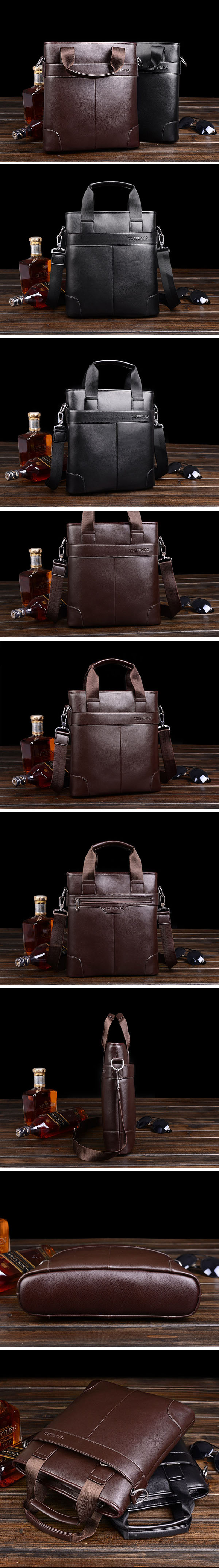 Men-PU-Business-Casual-Black-Brown-Shoulder-Crossbody-Bag-Handbag-1004615