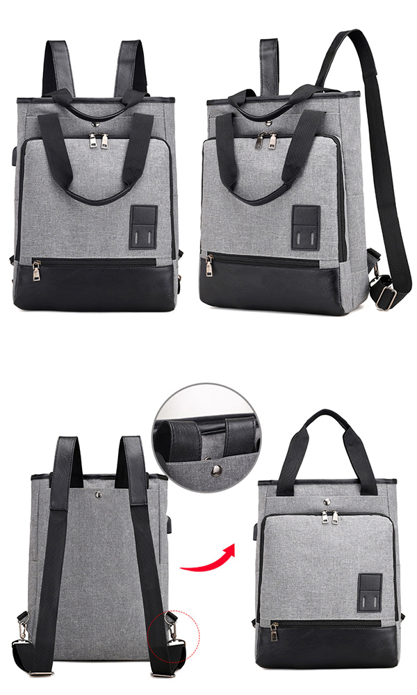 Men-Women-Canvas-Travel-Minimalist-Fashion-133-Inch-Laptop-USB-Charging-Port-Handbag-Backpack-1301682