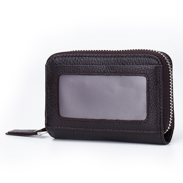 14-Card-Slots-Unisex-Genuine-Leather-Minimalist-Card-Bag-Multifunctional-Zipper-Card-Holder-1196589