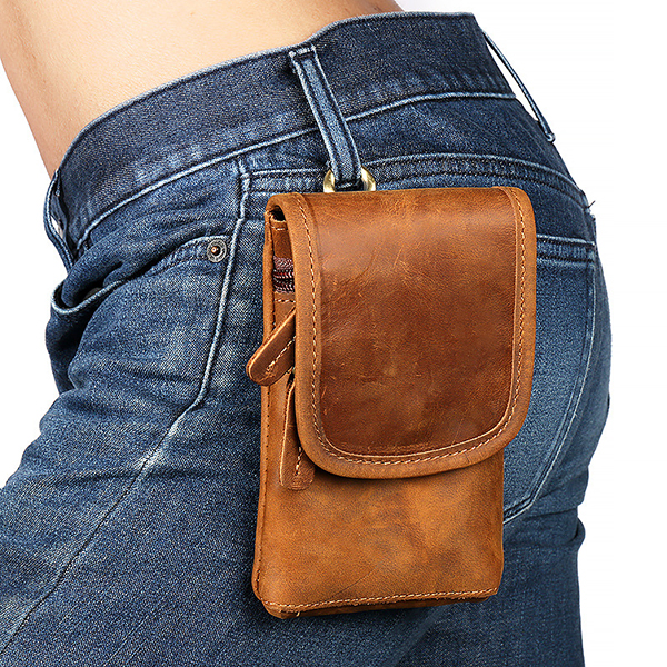 Men-Genuine-Leather-Vintage-Waist-Bag-Phone-Bag-For-197-236-inches-Phone-1350810