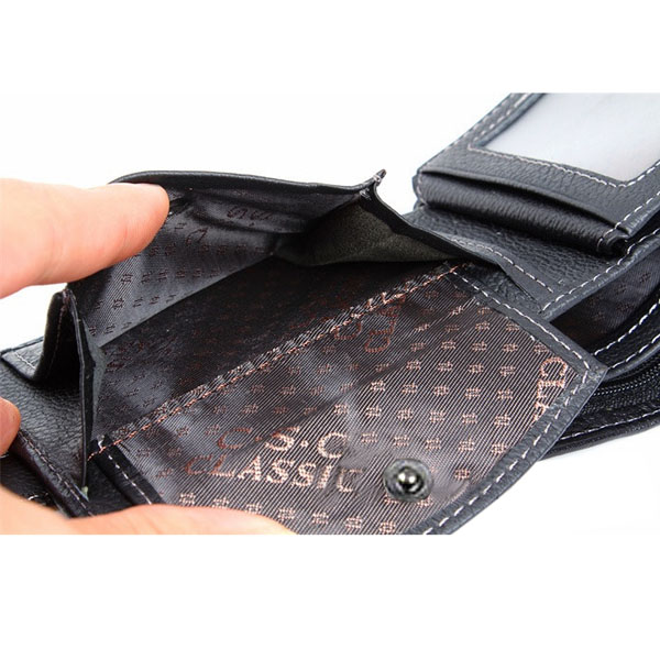 CSC-Brand-Mens-Genuine-Leather-Black-Bifold-Clutch-Wallet-Purse-Card-Package-983547