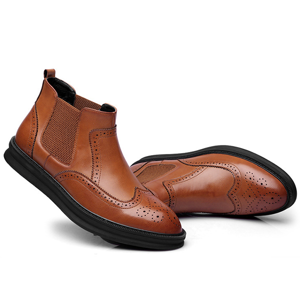 Comfy-Brogue-Style-Ankle-Boots-Classic-Elastic-Band-Genuine-Leather-Boots-for-Men-1238089