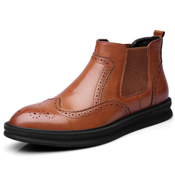 Comfy-Brogue-Style-Ankle-Boots-Classic-Elastic-Band-Genuine-Leather-Boots-for-Men-1238089