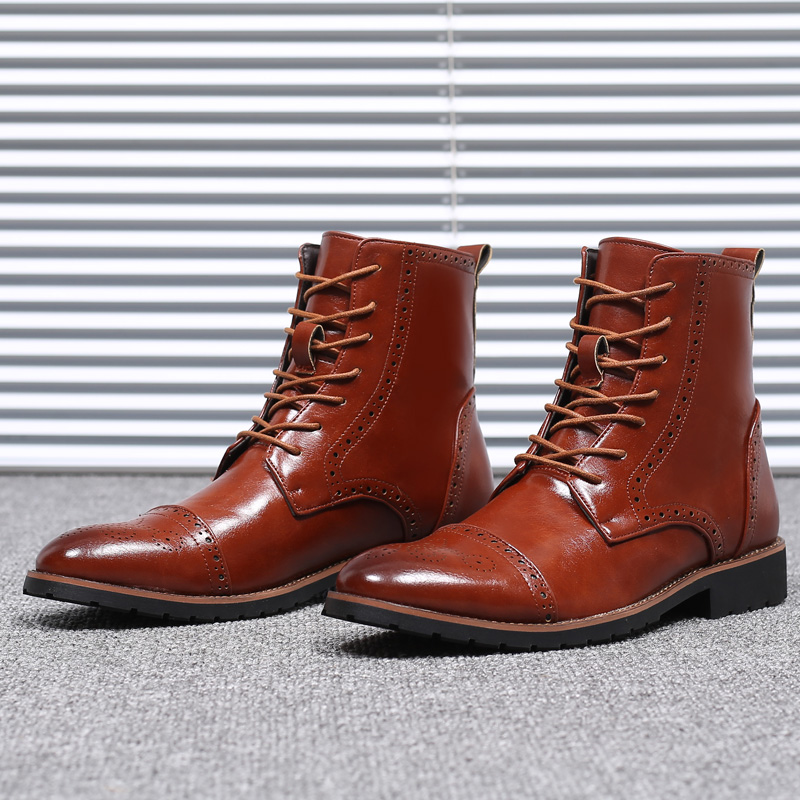 Men-Brogue-Classic-Cowboy-Lace-Up-Mid-calf-Boots-1384871