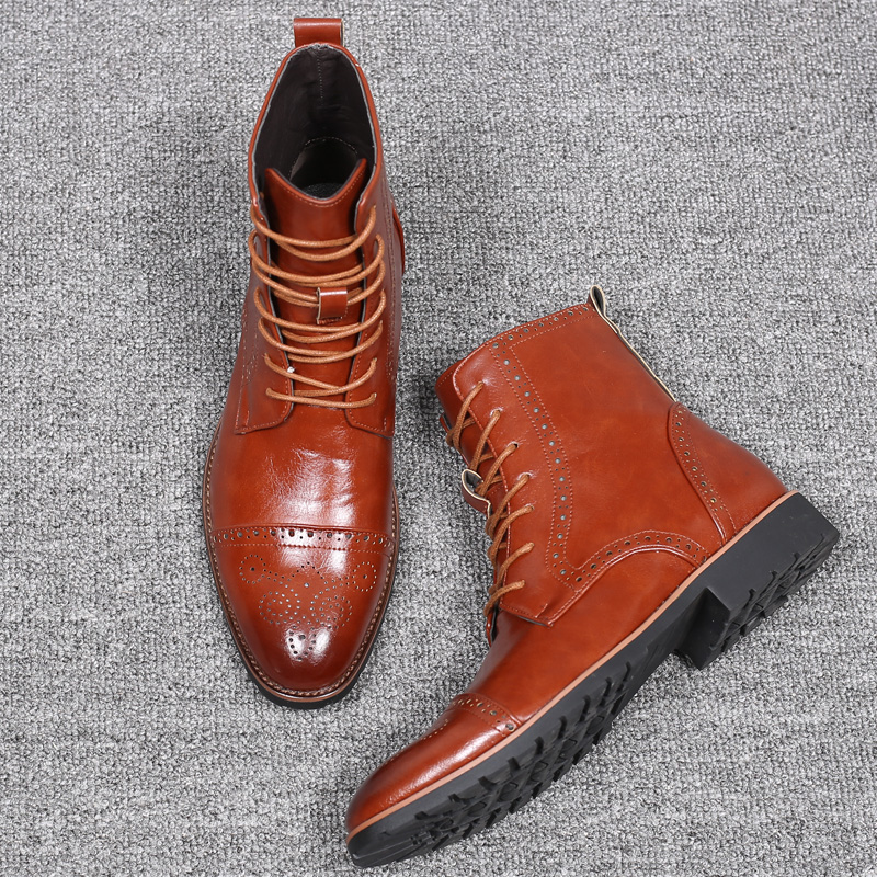 Men-Brogue-Classic-Cowboy-Lace-Up-Mid-calf-Boots-1384871
