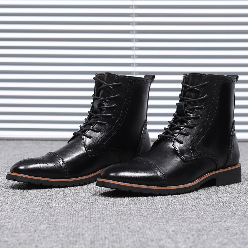 Men-Brogue-Classic-Cowboy-Lace-Up-Mid-calf-Boots-1384871