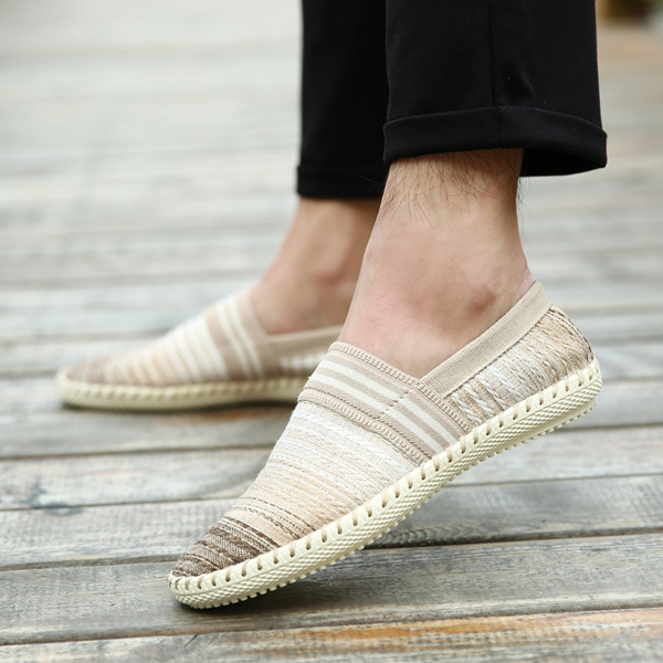 Casual-Slip-On-Linen-Cloth-Breathable-Soft-Sole-Flat-Shoes-Stripe-Driving-Shoes-1086343