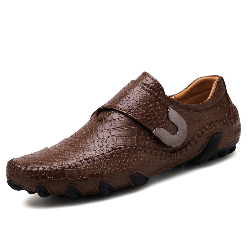 Men-Casual-Buckle-Alligator-Pattern-Genuine-Leather-Oxfords-1413185