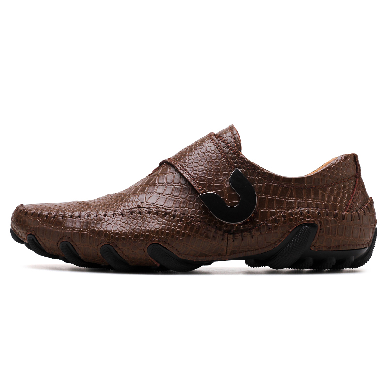 Men-Casual-Buckle-Alligator-Pattern-Genuine-Leather-Oxfords-1413185