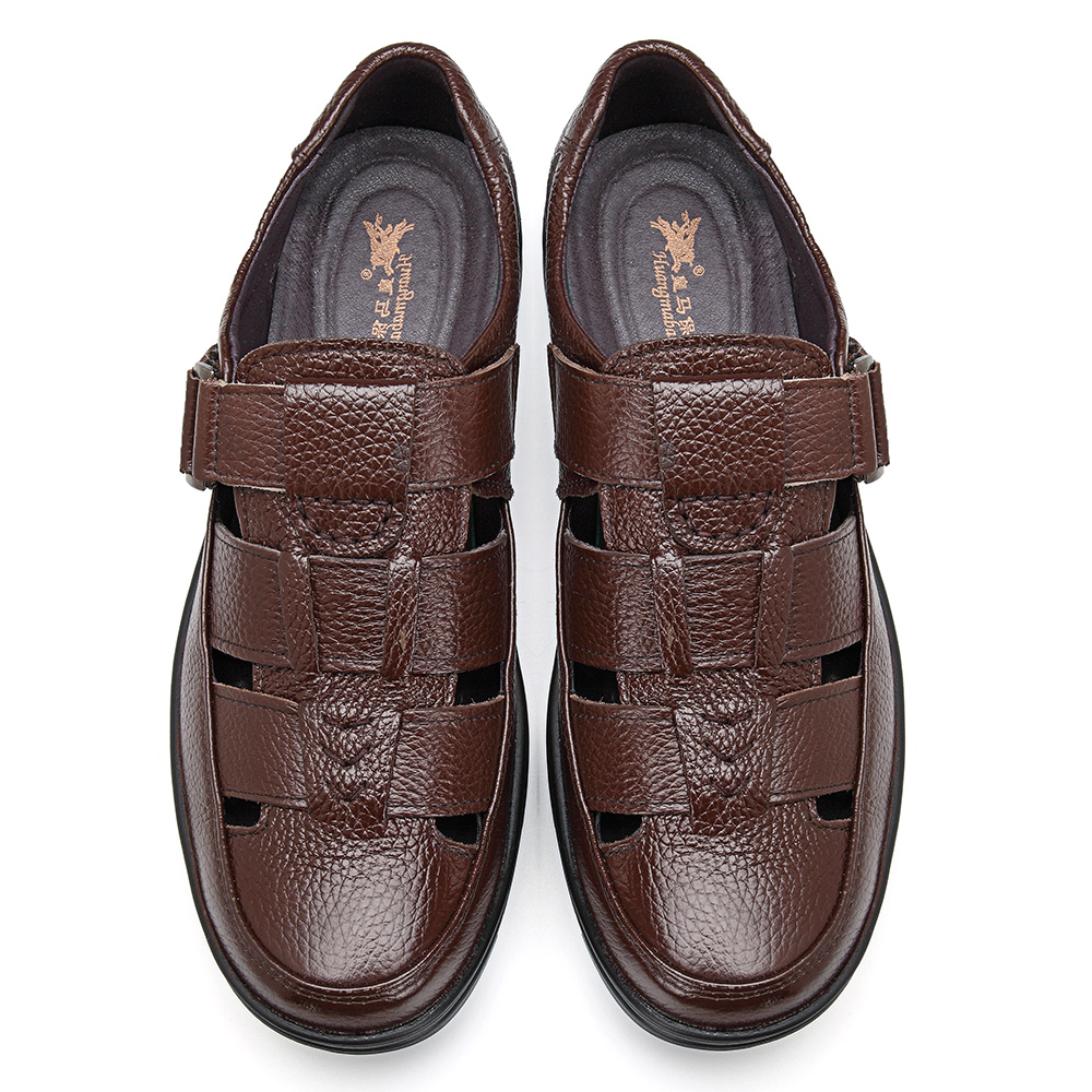 Men-Casual-Business-Hook-Loop-Genuine-Leather-Oxfords-Hollow-Outs-Shoes-1321571